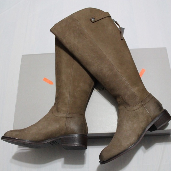 franco sarto wide calf suede boots